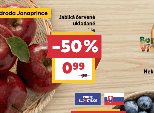 Jablká červené ukladané