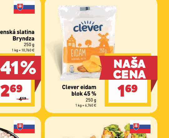 Clever eidam blok 45 %