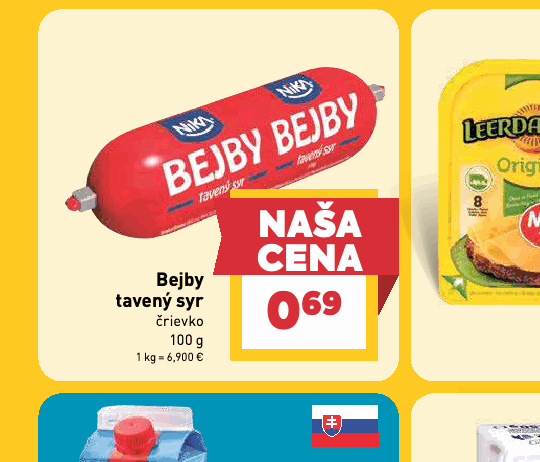Bejby tavený syr črievko