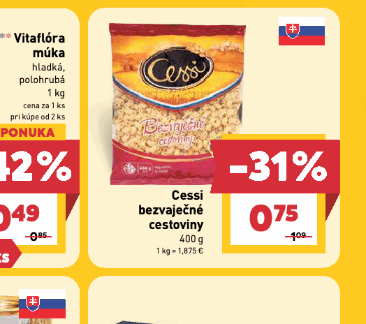 Cessi bezvaječné cestoviny