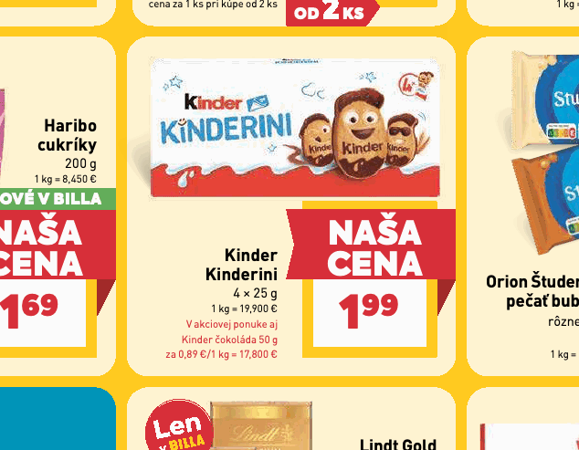 Kinder Kinderini Kinder čokoláda 50 g