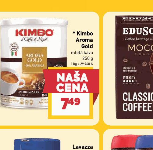 Kimbo Aroma Gold mletá káva