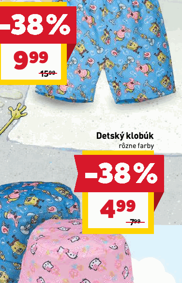Detský klobúk rôzne farby