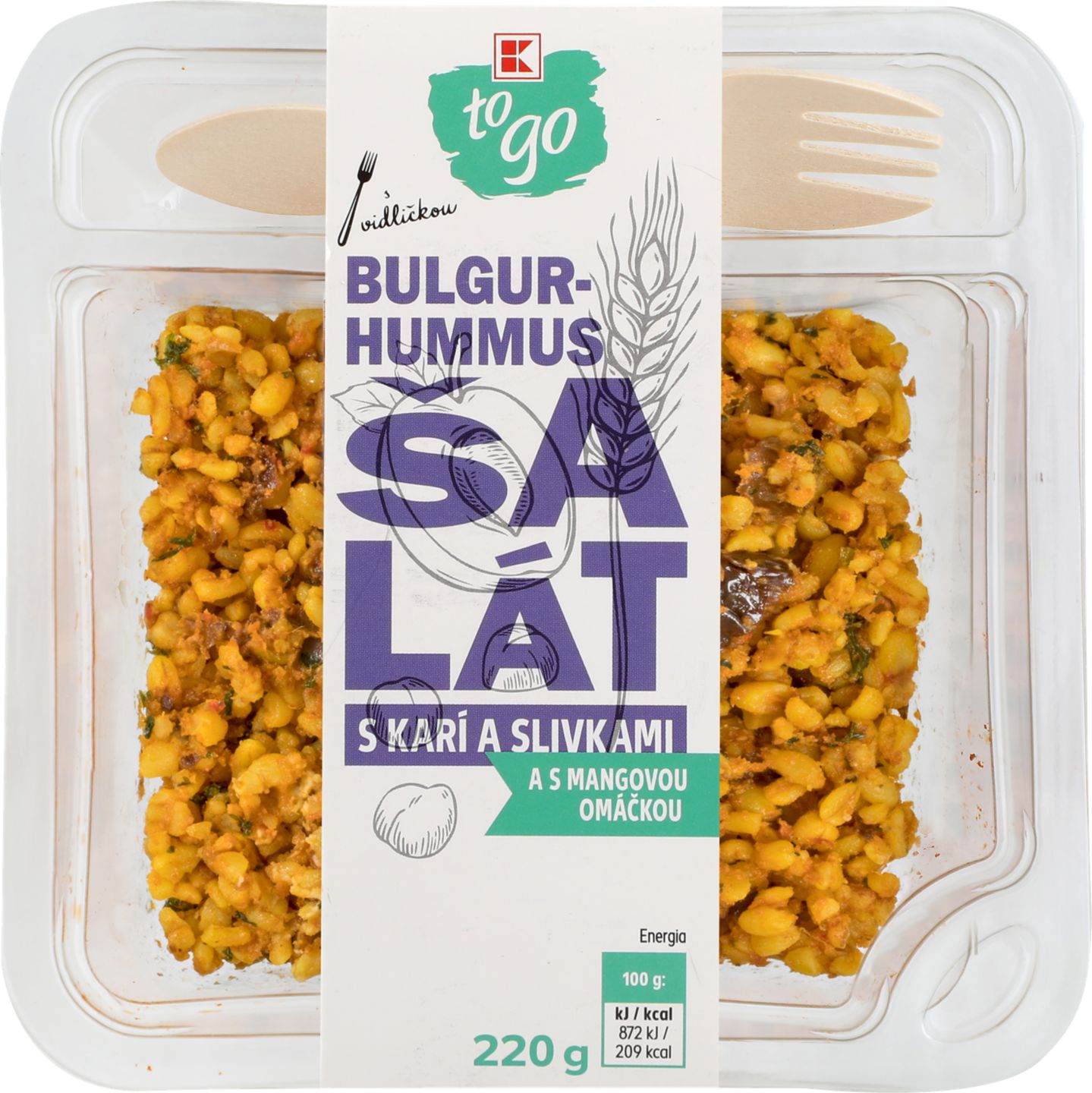 K-To Go Bulgur šalát a hummus natur