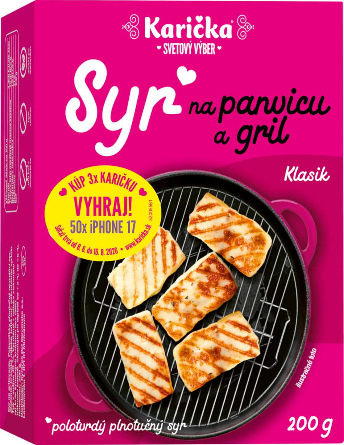 Karička Syr na panvicu alebo gril