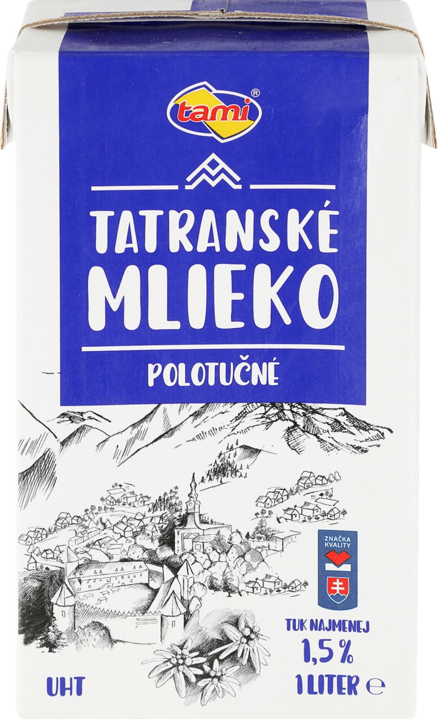 Tatranské Trvanlivé mlieko polotučné