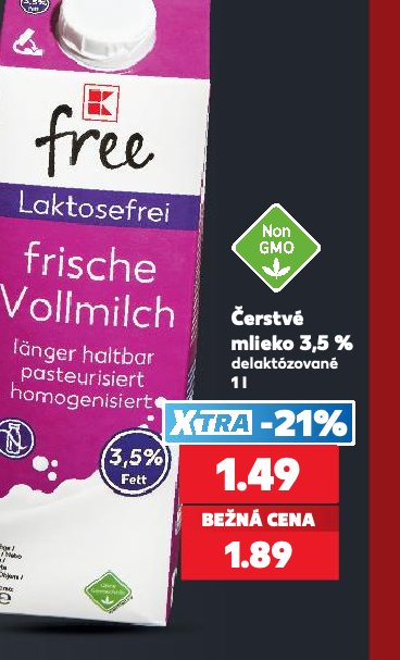 Čerstvé mlieko 3,5 %