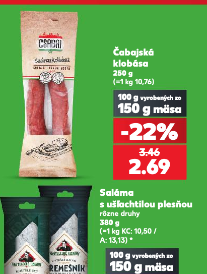 Saláma s ušľachtilou plesňou