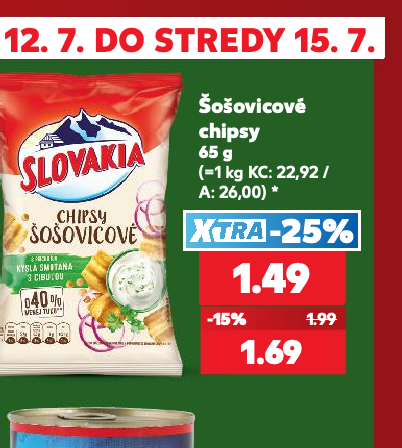 Šošovicové chipsy