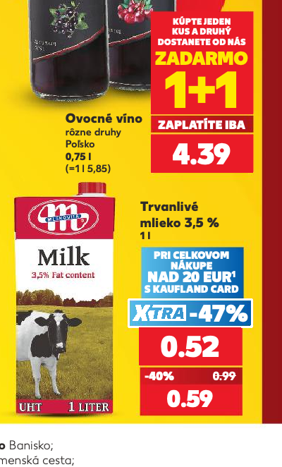 Trvanlivé mlieko 3,5 %