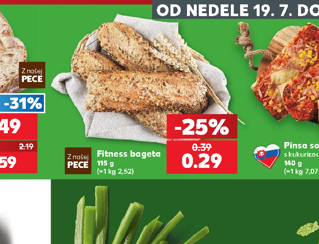 Fitness bageta PECE 115 g