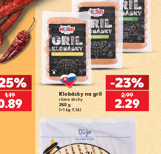 Klobásky na gril