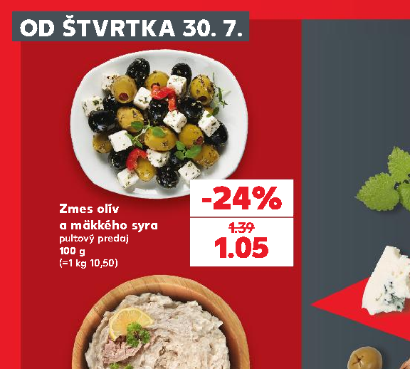 Zmes olív a mäkkého syra