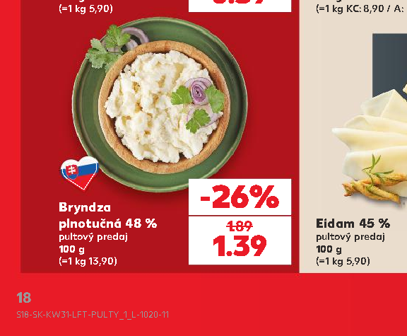 Bryndza plnotučná 48 %