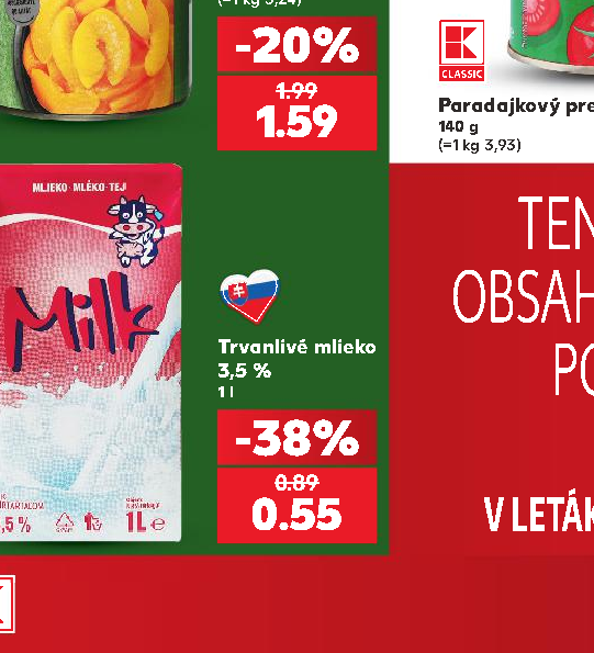 Trvanlivé mlieko