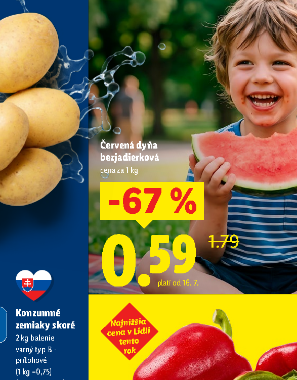 Červená dyňa bezjadierková