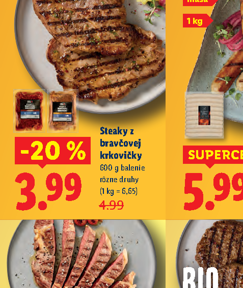 Steaky z bravčovej krkovičky