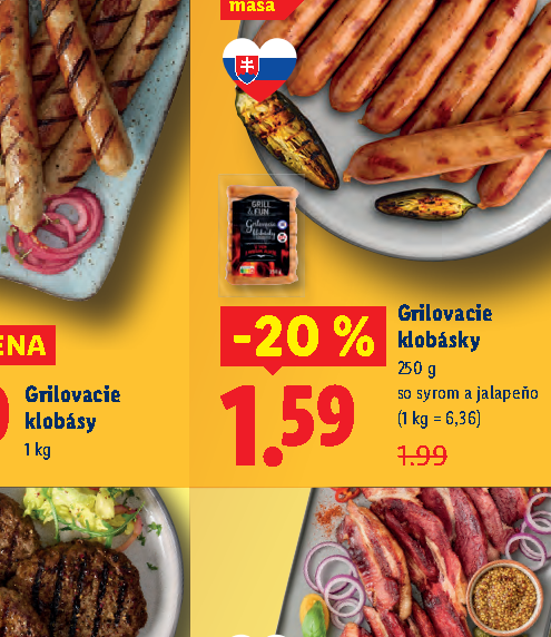 Grilovacie klobásky