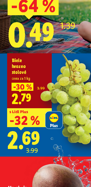 Biele hrozno stolové