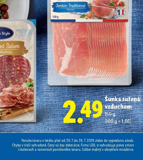 Šunka sušená vzduchom