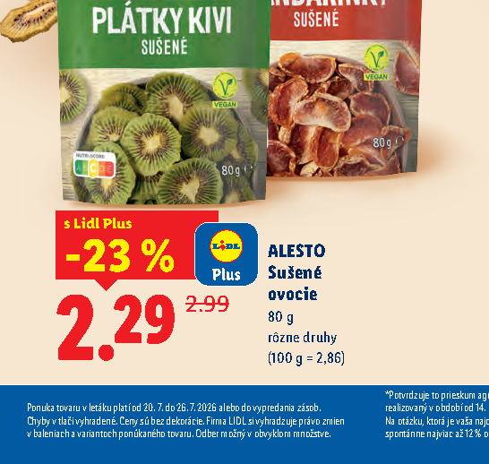 ALESTO Sušené ovocie