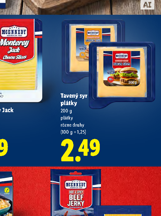 Tavený syr plátky