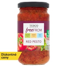 Tesco Free From Pesto studená omáčka zo sušených paradajok, bazalky, tofu a píniových orieškov 190 g