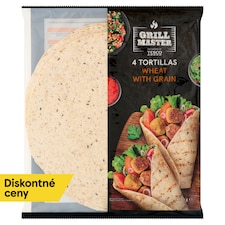 Grill Master Placky tortilla s ľanovými semenami a semenami šalvie aztéckej 4 x 62,5 g (250 g)
