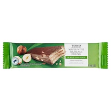 Tesco Oblátka s lieskovoorieškovou náplňou v mliečnej čokoláde 33 g