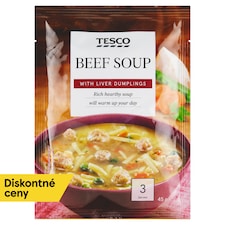Tesco Hovädzia polievka s pečeňovými knedličkami 45 g