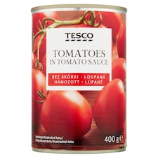 Tesco Lúpané celé paradajky v paradajkovej šťave 400 g