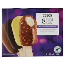 Tesco Mini Mix mrazený krém 8 x 50 ml (400 ml)