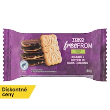 Tesco Free From Bezgluténové sušienky polomáčané v tmavej poleve 80 g
