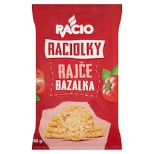 Racio Raciolky Minichlebíčky kukuričné s príchuťou paradajky a bazalky 60 g