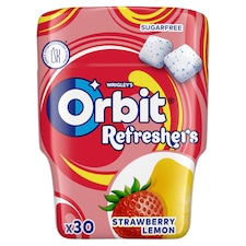 Wrigley's Orbit Refreshers žuvačka bez cukru s jahodovou a citrónovou príchuťou 30 ks 67 g