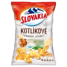 Slovakia Kotlíkové zemiakové lupienky smotana a jarná cibuľka 100 g