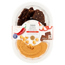 Tesco Cícerovo-sezamová nátierka s karí s ražnými plátkami 140 g