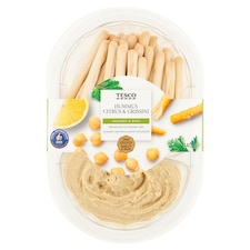 Tesco Cícerovo-sezamová nátierka s limetkovou šťavou s tyčinkami Grissini 140 g