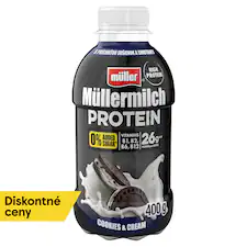 Müller Müllermilch Protein mliečny nápoj s príchuťou sušienok a smotany 400 g