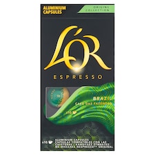L'OR Espresso Brazil pražená mletá káva 10 kapsúl 52 g
