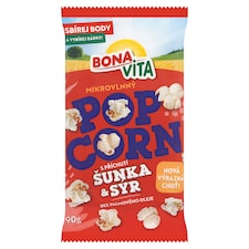 Bona Vita Popcorn s príchuťou šunka & syr 90 g