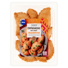 Tesco Smažené pšeničné taštičky plnené bravčovým a hovädzím mäsom 300 g