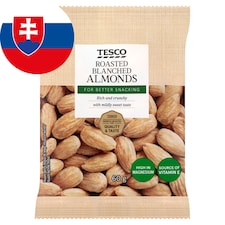 Tesco Pražené blanšírované jadrá mandlí 60 g