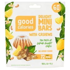 Good Calories Ovocno-orieškové tyčinky s citrónovou príchuťou 6 x 17 g (102 g)