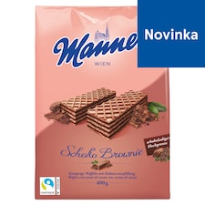 Manner Schoko Brownie chrumkavé kakaové oblátky s krémovou kakaovou náplňou 400 g