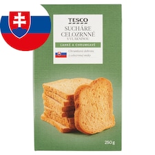 Tesco Sucháre celozrnné s vlákninou 250 g