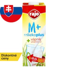 Rajo Mliekoplus trvanlivé plnotučné mlieko s vápnikom 1 l