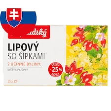 Popradský Lipový so šípkami bylinný čaj 15 x 1,5 g (22,5 g)