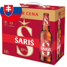 Šariš 10° pivo výčapné svetlé 8 x 0,5 l (4 l)