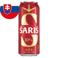 Šariš Iskrivá 10 pivo výčapné svetlé 500 ml